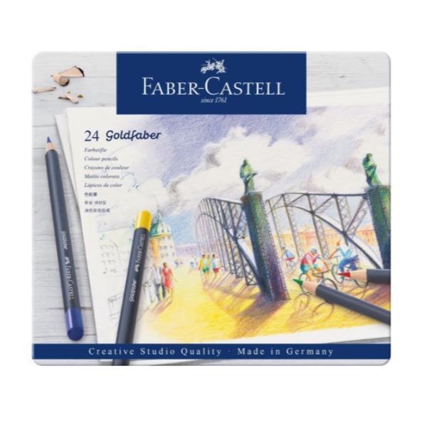 Faber-Castell GOLDFABER - Pastello colorato - colori assortiti (pacchetto di 24)