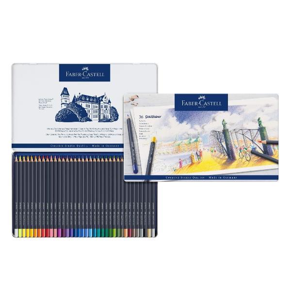 Faber-Castell GOLDFABER - Pastello colorato - colori assortiti (pacchetto di 36)