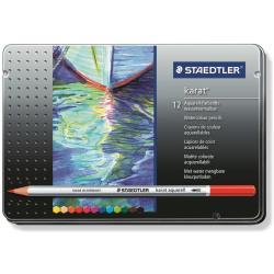 STAEDTLER karat aquarell 125 - Matita acquerellabile - acquerello - colori assortiti - 2 mm (pacchetto di 12)