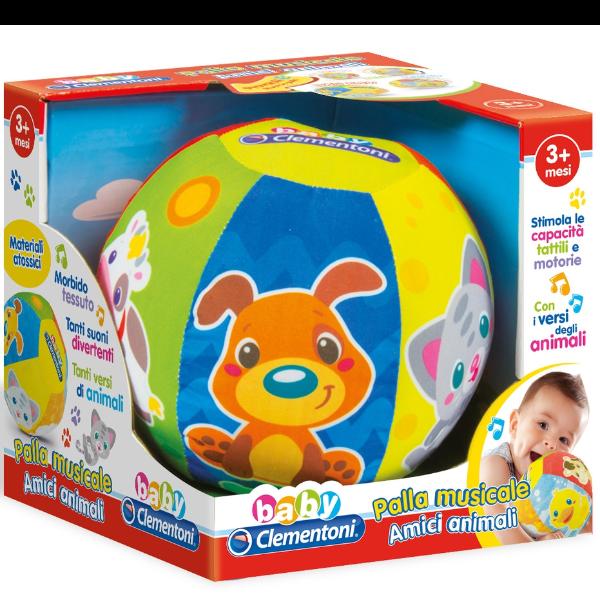 CLEMENTONI PALLA MUSICALE AMICI ANIMALI PRIMA INFANZIA