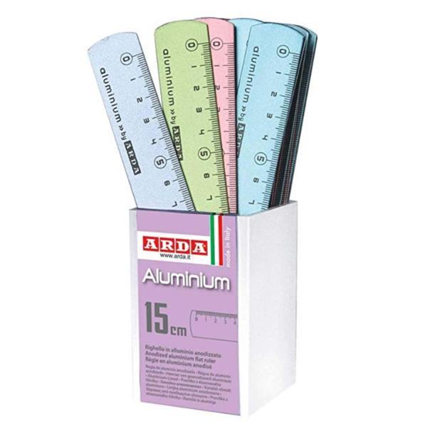 ARDA FrostColor - Righello - 15 cm - assortiti - Alluminio (pacchetto di 24)