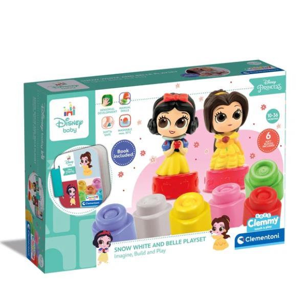 CLEMENTONI DISNEY PRINCESS BOOK PLAYSET MATTONCINI MORBIDI GIOCO SENSORIALE