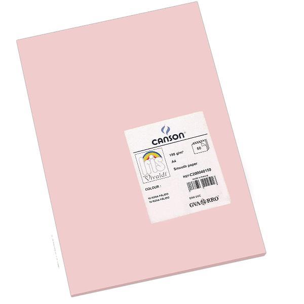 CANSON CF50FF VIVALDI A4 185G ROSA CONF.