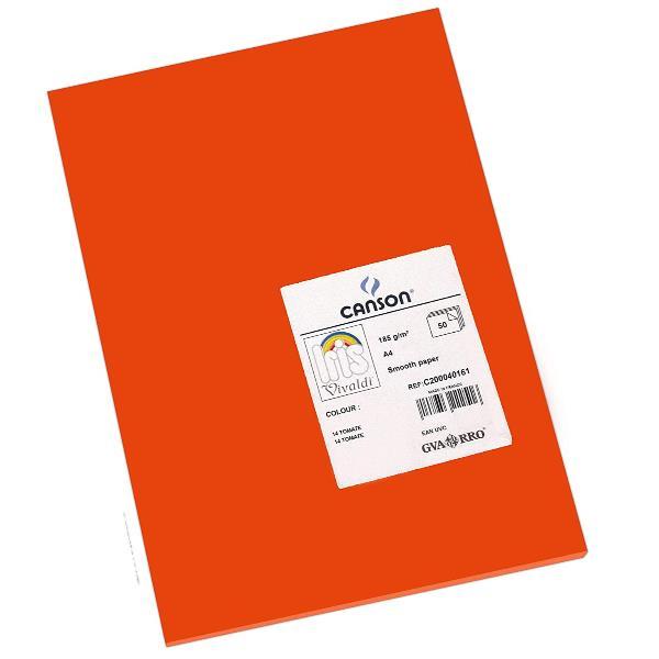CANSON CF50FF VIVALDI A4 185G ROSSO VIVO