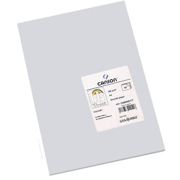 CANSON CF50FF VIVALDI A4 185G GRIGIO CH.