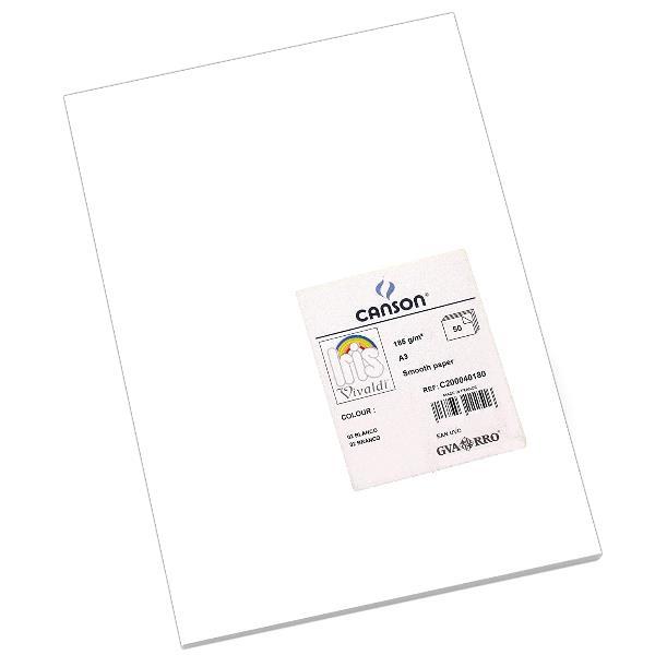 CANSON CF50FF VIVALDI A3 185 G/M BIANCO
