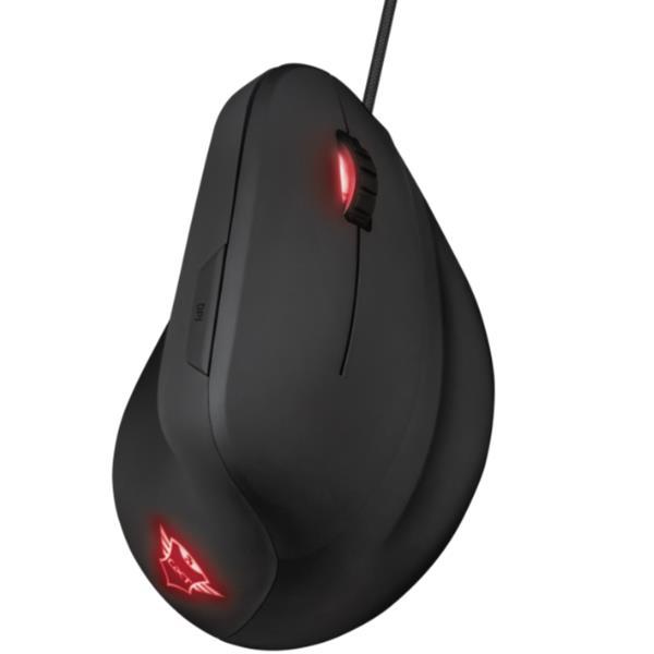 Trust GXT 144 Rexx - Mouse verticale - ergonomico - per destrorsi - ottica - 6 pulsanti - cablato - USB 2.0