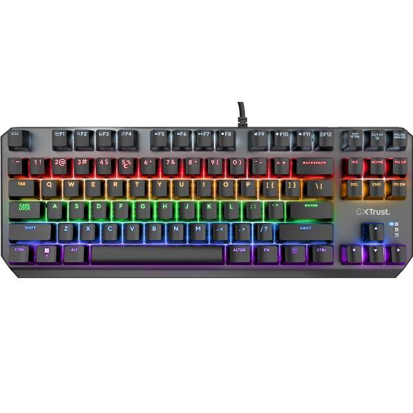 Trust GXT 834 Callaz TKL - Tastiera - retroilluminato - USB - QWERTY - italiana - interruttore: Outemu Red Linear