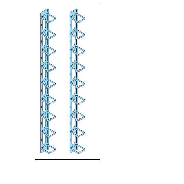 ITrack Coppia canala verticale gestione cavi 42U con 10 anelli 90x70