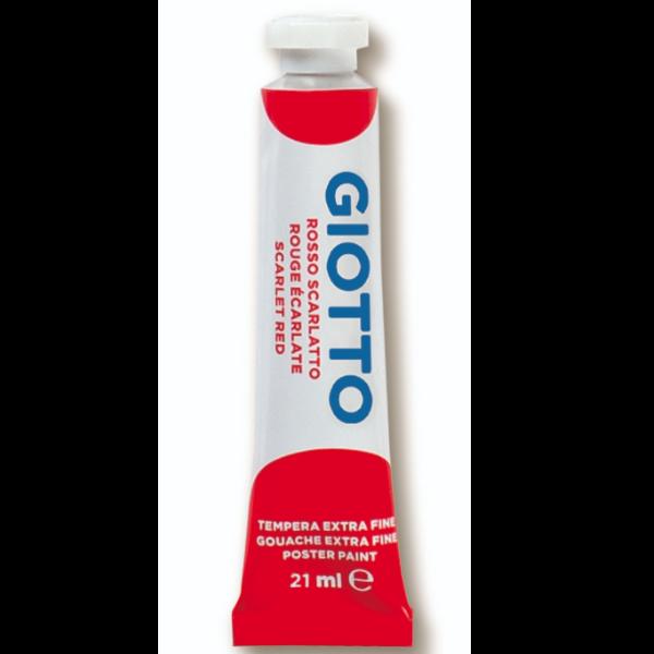 Giotto Tempera Extra in tubetto - confezione 6 pz Rosso scarlatto