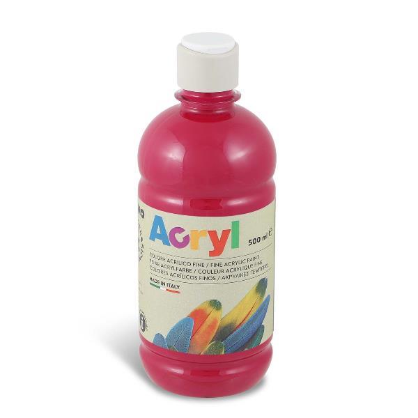 PRIMO TEMPERA ACRILICA IN BOTTIGLIA DA 500 ML MAGENTA