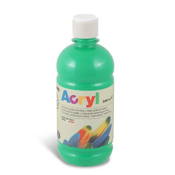PRIMO TEMPERA ACRILICA IN BOTTIGLIA DA 500 ML VERDE