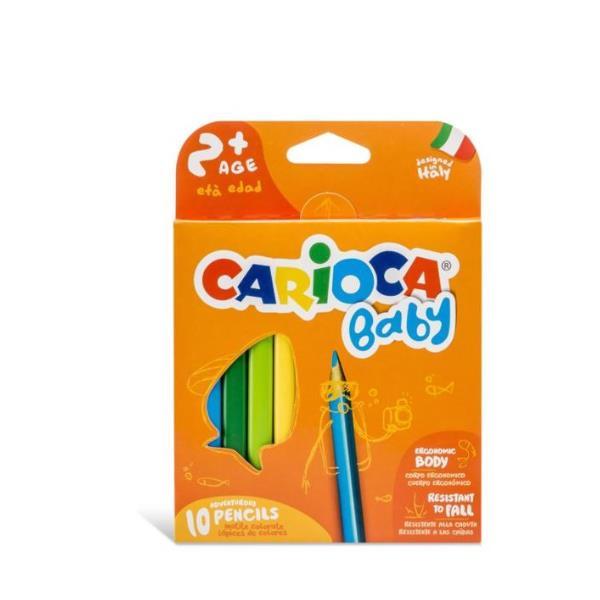 Carioca Baby - Pastello colorato - colori assortiti brillanti - 4 mm (pacchetto di 10)