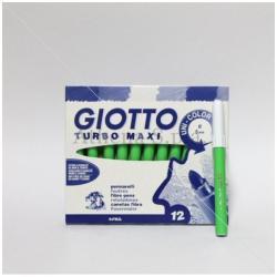 GIOTTO TURBO MAXI PENNARELLI LAVABILI ATOSSICI PUNTA MAXI COLORE VERDE CHIARO CONF. 12 Pz.