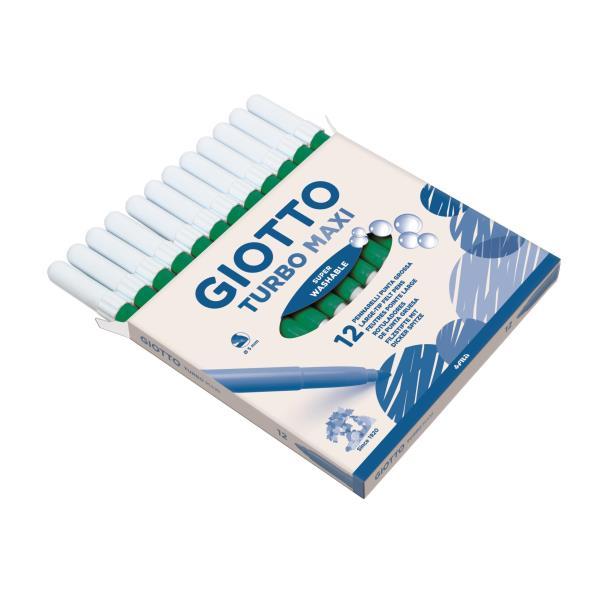 GIOTTO TURBOMAXI PENNARELLI PUNTA LARGA VERDE SCURO CONF 12 Pz.