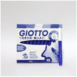 GIOTTO TURBO MAXI PENNARELLI LAVABILI ATOSSICI PUNTA MAXI COLORE BLU OLTREMARE CONF. 12 Pz.