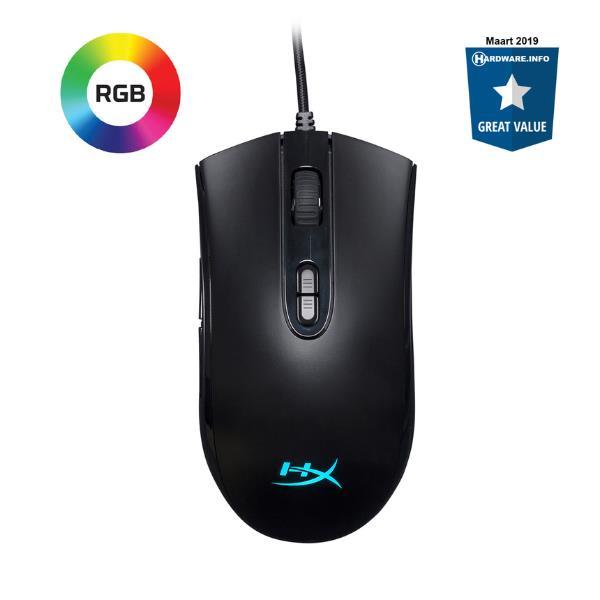 HyperX Pulsefire Core - Mouse - ottica - 7 pulsanti - cablato - USB 2.0 - per Victus by HP Laptop 16; Laptop 14, 15, 17; Pavilion x360 Laptop; Pro 290 G9