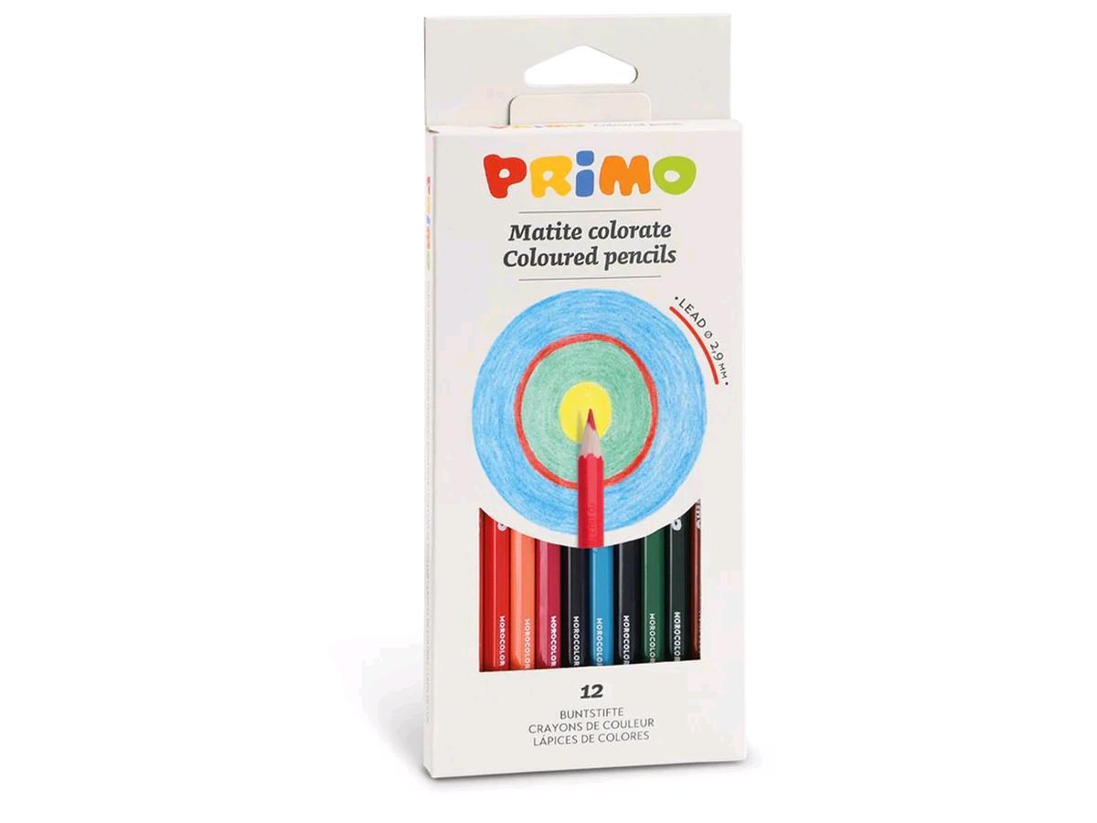 PRIMO - Pastello colorato - colori brillanti assortiti - 2.9 mm (pacchetto di 12)