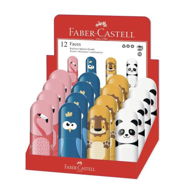 Faber-Castell 4 face motifs - Cancellino / temperamatite - disponibile in colori assortiti