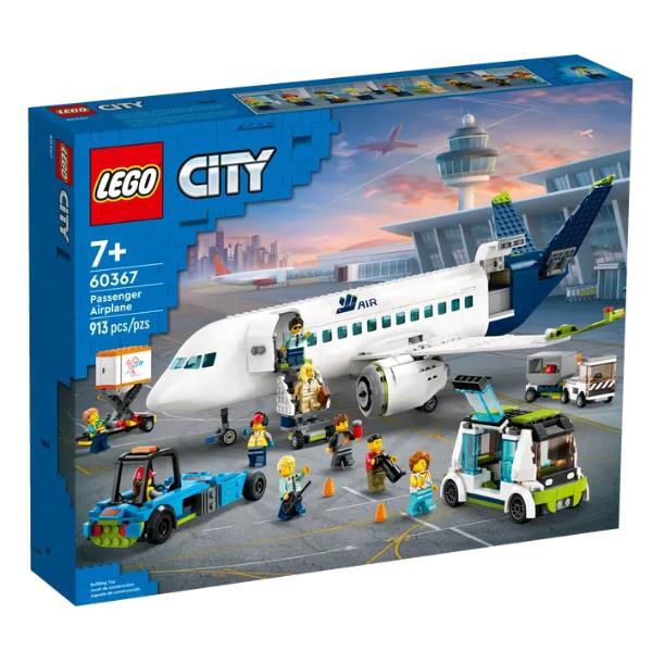 LEGO CITY AEREO PASSEGGERI CON AUTOBUS TRATTORE CAMION E 9 MINIFIGURE