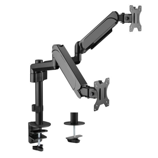 CONCEPTRONIC 650133 STAFFA DA SCRIVANIA DOPPIO MONITOR 17"-32" SCHERMO PIATTO NERO