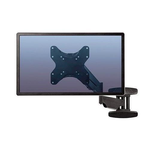 Fellowes - Staffa - braccio regolabile - per Monitor - nero - dimensione schermo: fino a 42" - installabile a parete