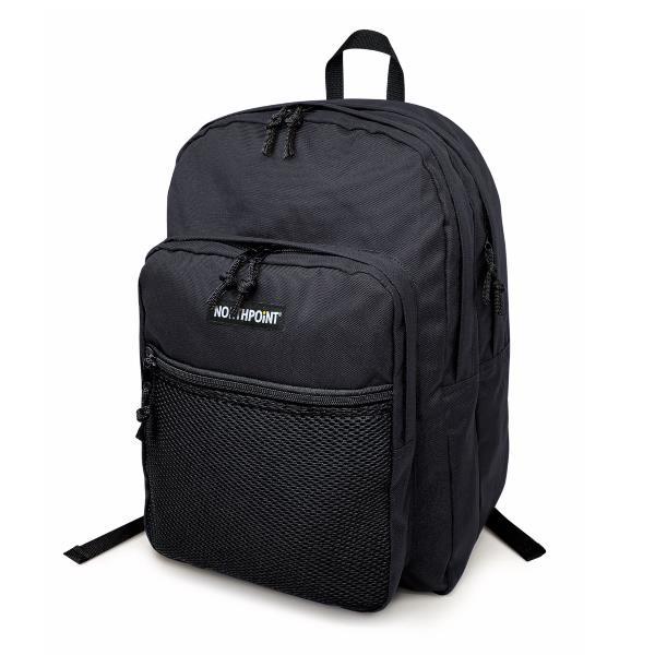 LEBEZ ZAINO NORTHPOINT MAXI 4 SCOMPARTI CON PRATICHE TASCHE INTERNE PORTA OGGETTI SPALLACCI REGOLABILI IMBOTTITI TASCA FRONTALE IN RETE NERO