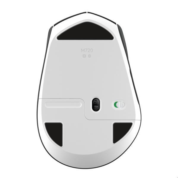 Logitech M720 Triathlon - Mouse - per destrorsi - ottica - 7 pulsanti - senza fili - Bluetooth, 2.4 GHz - ricevitore wireless USB
