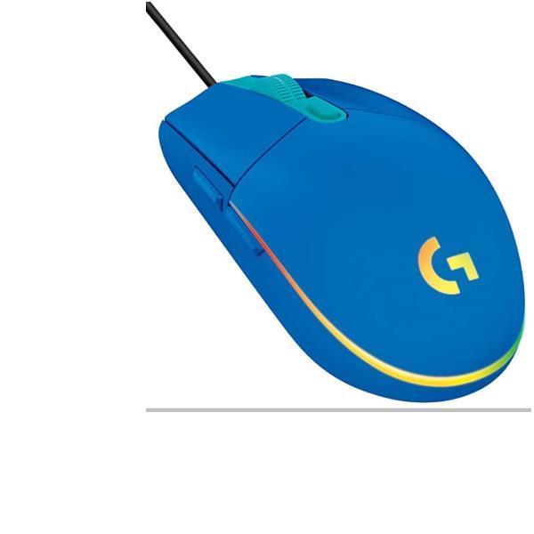 Logitech Gaming Mouse G203 LIGHTSYNC - Mouse - ottica - 6 pulsanti - cablato - USB - blu