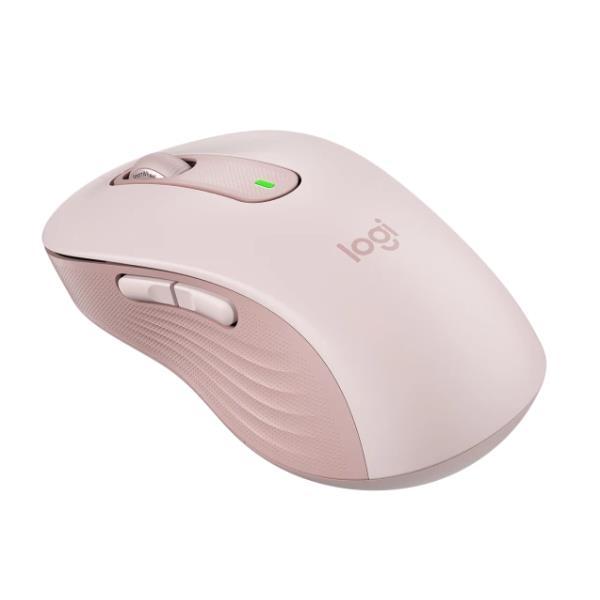 Logitech Signature M650 - Mouse - ottica - 5 pulsanti - senza fili - Bluetooth, 2.4 GHz - ricevitore USB Logitech Logi Bolt - rosa