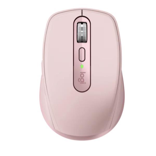 Logitech MX Anywhere 3S - Mouse - ottica - 6 pulsanti - senza fili - Bluetooth - ricevitore USB Logitech Logi Bolt - rosa