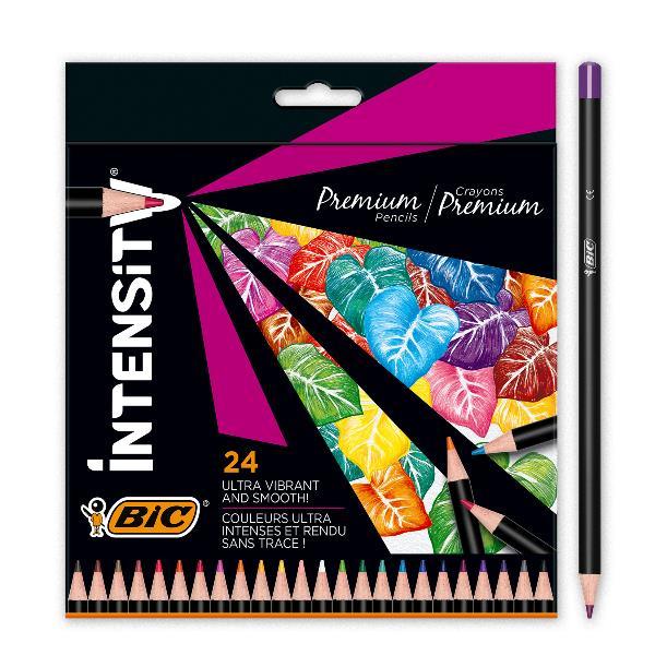 Matita Intensity Wood Premium - colori assortiti - Bic - conf. 24 pezzi