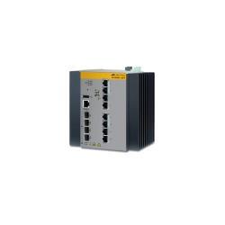Allied Telesis AT IE300-12GT - Switch - L3 - gestito - 8 x 10/100/1000 + 4 x Gigabit SFP - montabile su rail DIN, montaggio a parete - alimentazione CC