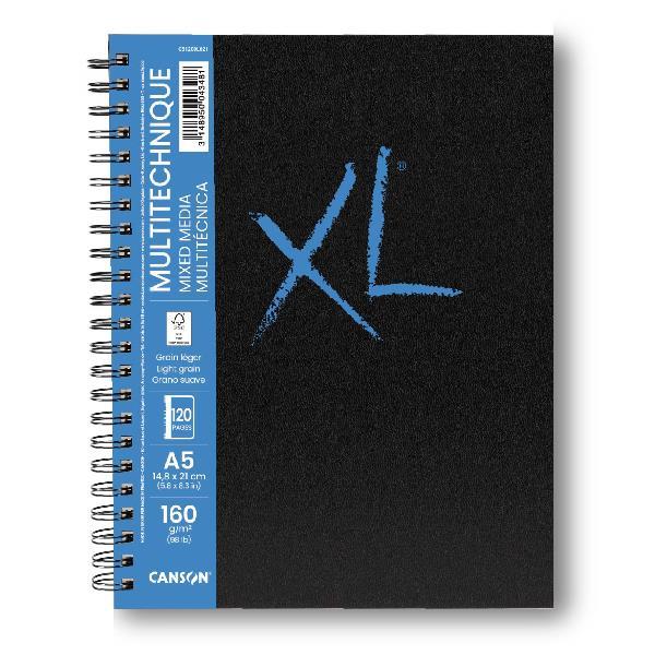 CANSON XL MIXED MEDIA BLOCCO DA DISEGNO 148X210 mm 60 FOGLI GRANA MEDIA BIANCO