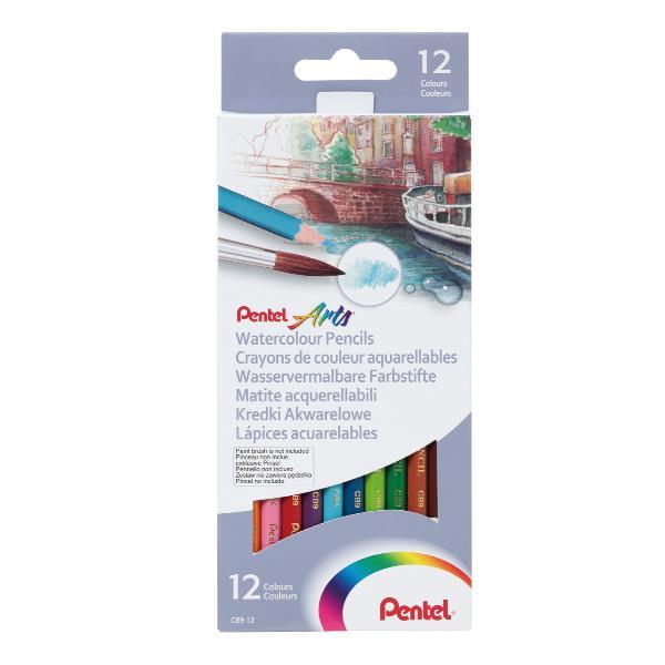 PENTEL CF12 MATITE ACQUARELLAB.12 COLORI
