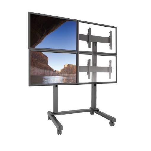 CHIEF FUSION - Carrello - per video wall 2x2 - nero - dimensione schermo: 42"-50"