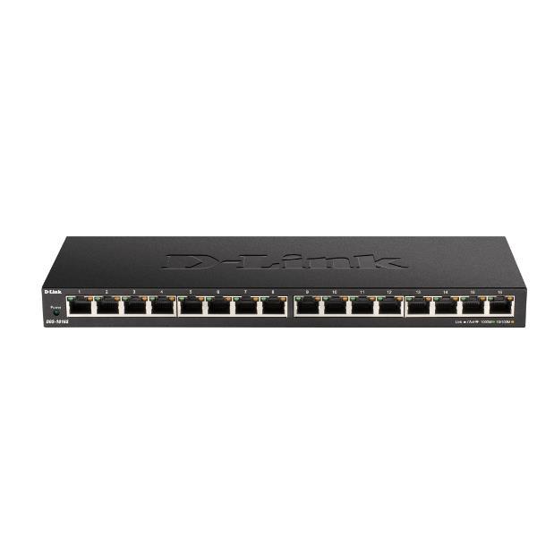 D-Link DGS 1016S - Switch - unmanaged - 16 x 10/100/1000 - desktop - alimentazione CC
