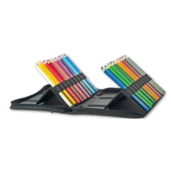 KOH-I-NOOR OBLO - Custodia per 36 matite - tessuto - nero