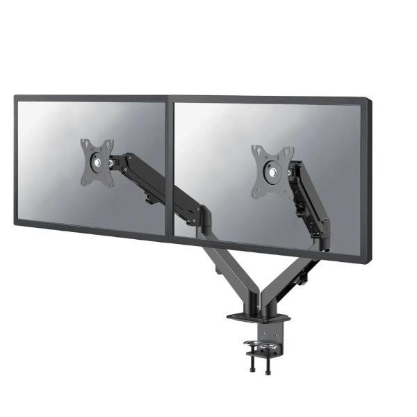Neomounts by Newstar DS70-700BL2 - Kit montaggio (montaggio su scrivania) - doppio braccio regolabile full-motion - per 2 display LCD - nero - dimensione schermo: 17"-27" - installabile con morsetto