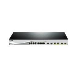 D-Link DXS 1210-12TC - Switch - intelligente - 8 x 10GBase-T + 2 x combo 10 Gigabit SFP+/RJ-45 + 2 x SFP+ - desktop, montabile su rack