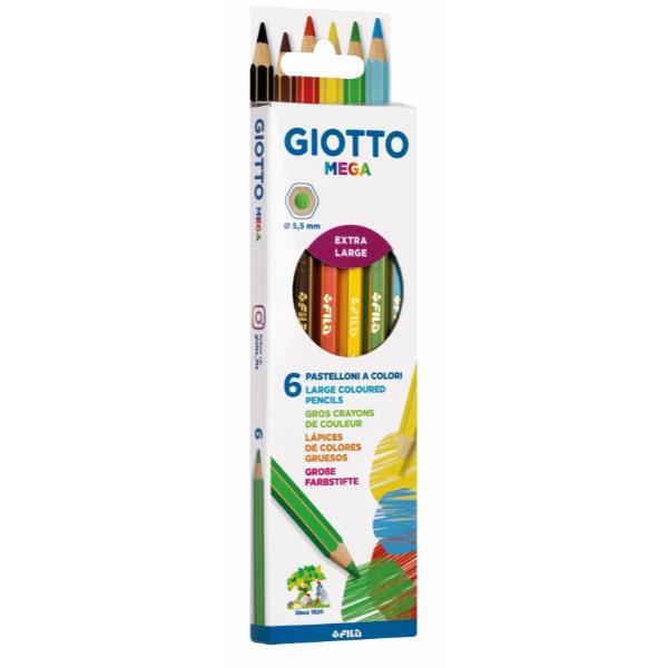 GIOTTO Mega - Pastello colorato - 5.5 mm (pacchetto di 6)