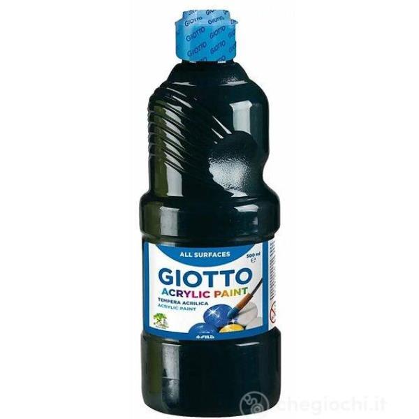 DIDATTICA E SCUOLA - FLACONE 500ML TEMPERA ACRILICA NERO