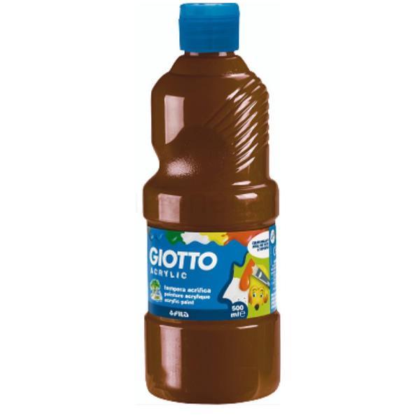 GIOTTO TEMPERA ACRILICA FLACONE DA 500 ML MARRONE