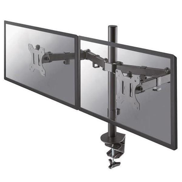 Neomounts by Newstar FPMA-D550D - Kit montaggio - full-motion - per 2 display LCD - nero - dimensione schermo: 10"-32" - installabile con morsetto, rondella, montabile su desk