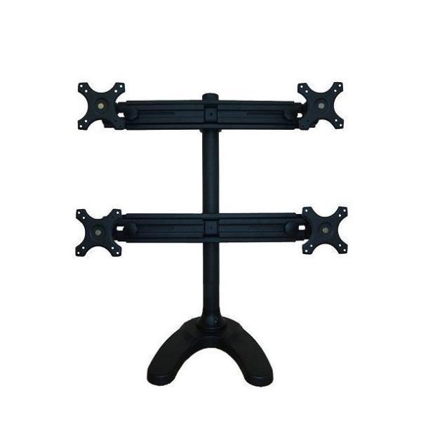 Neomounts FPMA-D700DD4 - Supporto - video full-motion - per 4 display LCD - nero - dimensione schermo: 19"-30" - supporto per scrivania, rondella, montabile su desk