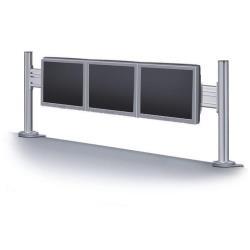 Neomounts FPMA-DTB100 - Kit montaggio (barra degli strumenti) - fisso - per 3 schermi LCD - argento - dimensione schermo: 10"-24" - installabile con morsetto