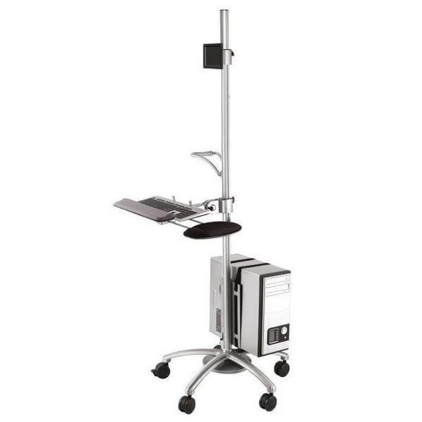 Neomounts FPMA-MOBILE1800 - Carrello - per display LCD/dotazione PC - argento - dimensione schermo: 10"-27"