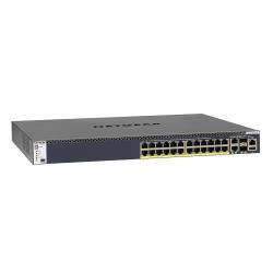 NETGEAR M4300-28G-PoE+ - Switch - L3 - gestito - 2 x 10/100/1000/10000 + 2 x 10 Gigabit SFP+ + 24 x 10/100/1000 (PoE+) - flusso d'aria da anteriore a posteriore - montabile su rack - PoE+ (480 W)