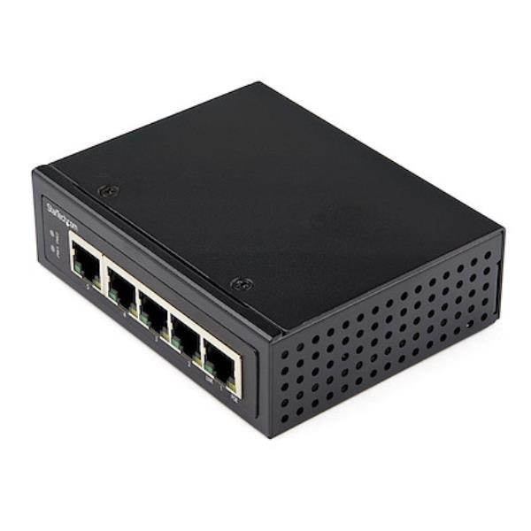 StarTech.com Switch Ethernet 5 porte industriale - Power over Ethernet switch di rete Gigabit non gestita 30W 4x PoE+ /IP-30 (IESC1G50UP) - Switch - unmanaged - 4 x 10/100/1000 (PoE+) + 1 x 10/100/1000 - montabile su rail DIN, montaggio a parete - PoE+ (1