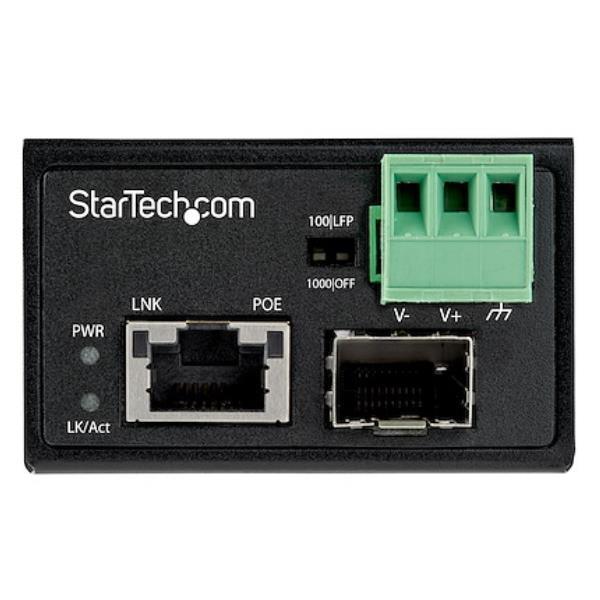 STARTECH CONVERTITORE POE+ FIBRA A RJ45